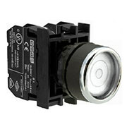 B101FB, Кнопка с фиксацией белая (2НО)