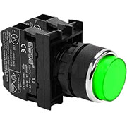 B101HY, Кнопка выступающая зеленая (2НО)