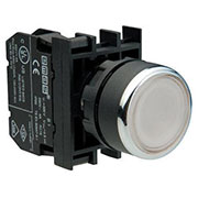 B102DB, Кнопка нажимная круглая белая