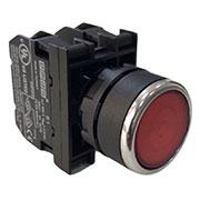 B102FK, Кнопка с фиксацией красная (1НО+1НЗ)