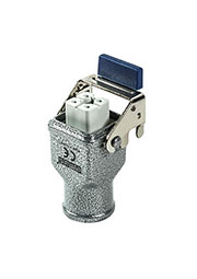 B102K21HB, Кнопка сдвоенная черно-белая выступающая (1НО+1НЗ)