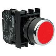 B130DK, Кнопка с блоком подсветки красная