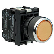 B130DS, Кнопка с блоком подсветки желтая