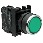 B130DY, Кнопка с блоком подсветки зеленая