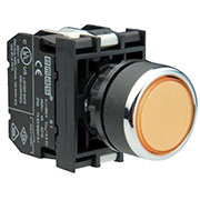 B131DS, Кнопка с блоком подсветки желтая