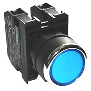 B132DM, Кнопка с блоком подсветки синяя