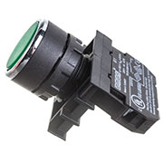 B200DY, Кнопка нажимная круглая зеленая