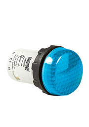 MBSP220M, Арматура сигнальная моноблочная 220 В синяя с ячеистым стеклом