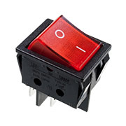 RS606B-201N012CR1B, замена R595BRBT2-G  RED LED переключатель клавишный Rocker switch, ON-OFF, red l
