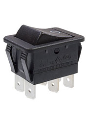 SC767 (787)Переключатель 6 конт. 250В/16.0А черный без подсветки