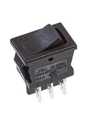 JS-606QB2BBOT-G, переключатель клавишный 2xON-ON 250B 10A (аналог R13-66)