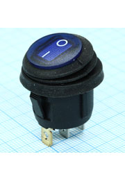 Выкл круглый IP54 250В 6А синий, 36-2596