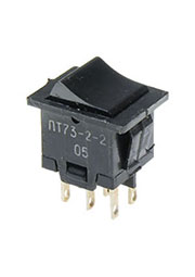 ПТ73-2-2, переключатель клавишный(корп.черный/клавиша черн.) (21-23г.)