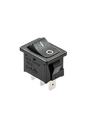 768B-3/2, переключатель клавишный черный 2 положения 250В/6А