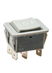 787 ПЕРЕКЛЮЧАТЕЛЬ 6 КОНТ.  0. ON-OFF-ON 250В/16.0А СЕРЫЙ