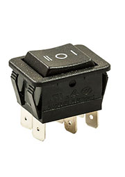 787 ПЕРЕКЛЮЧАТЕЛЬ 6 КОНТ.  2. (ON)-OFF-(ON) 250В/15А ЧЕРНЫЙ