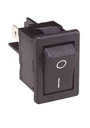 A14H, выключатель черный без подсветки ON-OFF 4 контакта 16А 250В