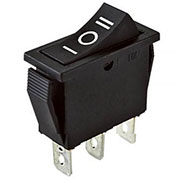 YL-202-01, Клавишный переключатель черный 3 положения 1з+1з (SQ0703-0024)