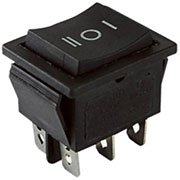YL-206, Клавишный переключатель черный 3 положения 2з+2з (SQ0703-0017)