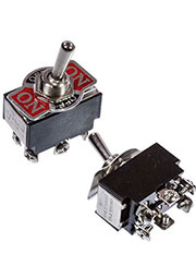 KN3B-203A, тумблер ON-OFF-ON, 6 контактов 10А 250В