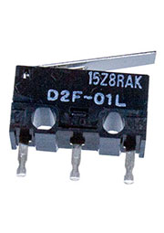 D2F-01L, микропереключатель с лапкой 0,1А/30В dc