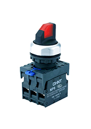 667554, Переключатель подсвет. NP8-11XD/214, 2 полож. фикс., красн., AC110-230В(LED), 1НО+1НЗ, IP65