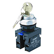 667180, Переключатель ключом NP8-11Y/21, 2 положения фиксацией, 1НО+1НЗ, IP65