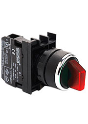 B100SL21K, Переключатель 0-1 без фиксации красный (1НО)