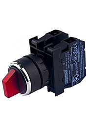 B101SL31K, Переключатель 2-0-1 с фиксацией в 1 положении красный (2НО)