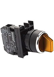 B102SL20S, Переключатель 0-1 с фиксацией жёлтый (1НО+1НЗ)
