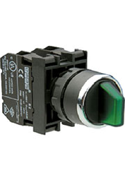 B131SL30Y, Переключатель с подсветкой неон 2-0-1 с фиксацией зеленый (2НО)