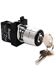 CM102AA31, Кнопка с ключом 2-0-1, ключ выним. в полож. 0 (1НО+1НЗ)