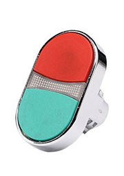 CMDK20KY, Головка для кнопки сдвоенной красно-зеленая  CM