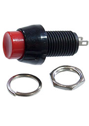 PBS20 36-3070, кнопка  250В 1А (2с) ON-OFF красная  Micro