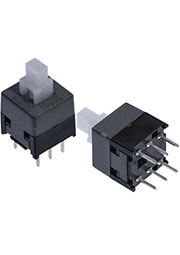 PB22E09-071, кнопка с фиксацией 8.5x8.5мм серая (PS850L, MPS-850-G)