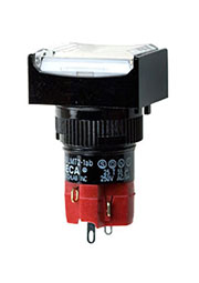 D16LMT2-1ABKW, кнопка без фиксации с LED подсветкой 250В 5А