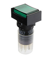 P16LMT2-1ABKG, кнопка без фиксации с LED подсветкой 240В 4А