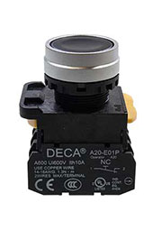 A204B-M1E03B, выключатель кнопочный черный 3Р3