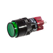 D16LAR1-1abJG, Переключатель кнопочный с фиксацией 250В/5А LED подсветка 12В