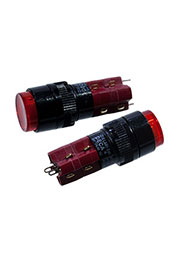 D16LAR1-2ABKR, кнопка с фиксацией 250В 5А LED подсветка 24В