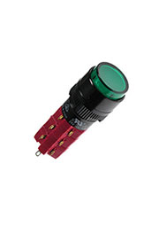 D16LAR1-3ABGG, кнопка с фиксацией и подсветкой неон 250В 5А