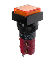 D16LAS1-2ABGO, кнопка с фиксацией и подсветкой неон 250В 5А