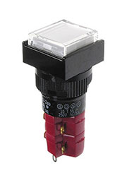 D16LAS1-2ABKW, Переключатель кнопочный с фиксацией 250В/5А LED подсветка 24В