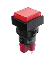 D16LMS1-1ABJR, кнопка без фикс. 250В/5А,  LED подсветка 12В