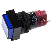 D16LMS1-1ABKB, кнопка без фикс. 250В/5А, LED подсветка 24В