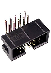 BH-10R(IDC-10MR), вилка на плату шаг 2.54мм угловая  (118-A-10GRK)