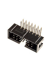 BH-14R(IDC-14MR), вилка на плату шаг 2.54мм угловая (118-A-14GRK)
