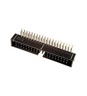 BH-40R(IDC-40MR), вилка на плату шаг 2.54мм угловая (118-A-40GRK)
