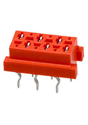 7-215079-6, Micro-Match-6 розетка на плату прямая 1.27мм