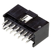 0901301114, разъем штыревой на плату 2*7 контактов 2,54*2,54 черный
